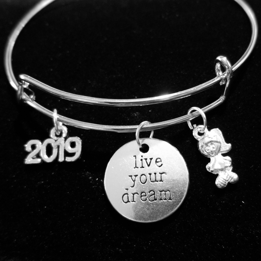 Live Your Dream 2019 Silver Charm Bracelet